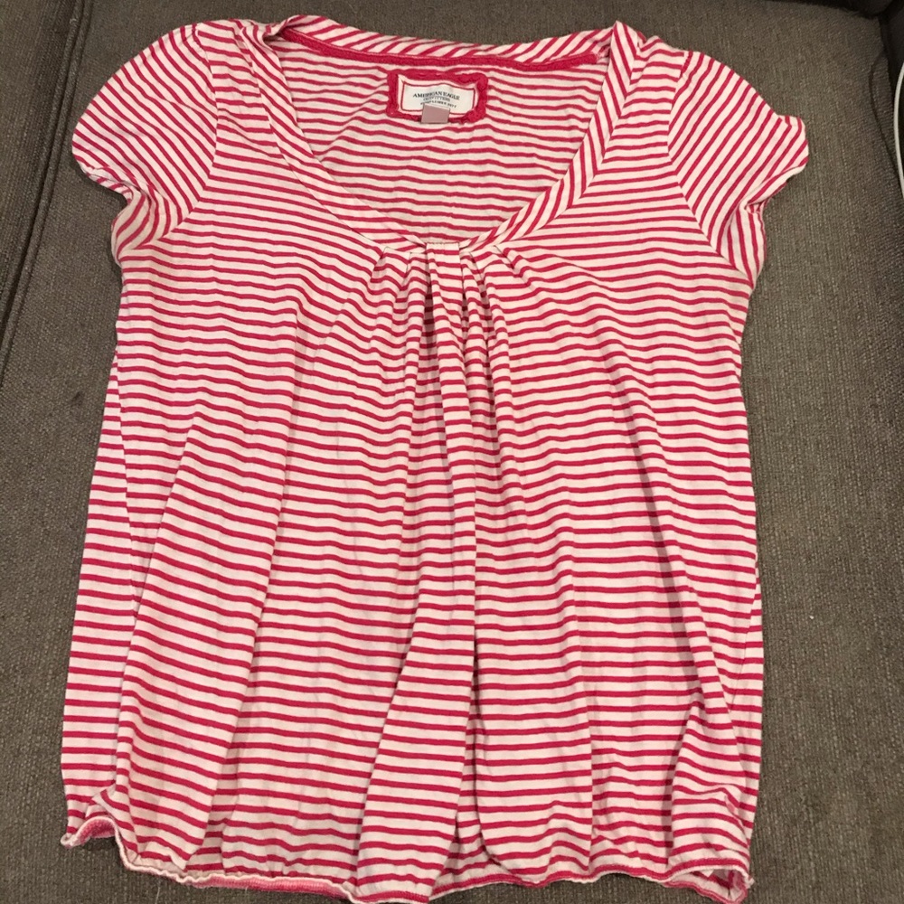 Pink/white striped top